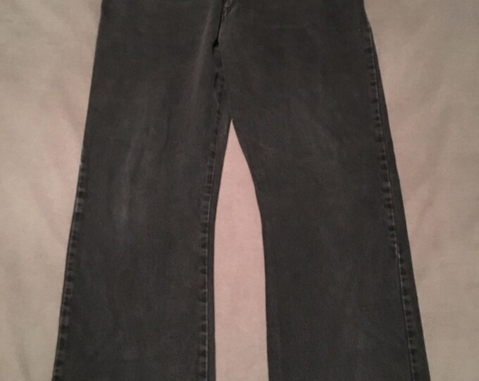 Levis Vintage 517 Boot Cut Black Faded Mens Jeans Size 40 X 32 Mexican