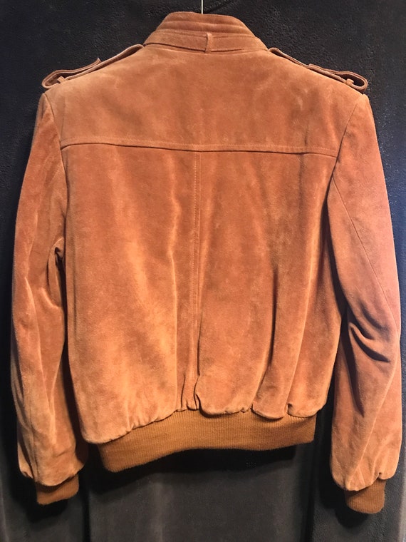 Bermans cafe racer biker jacket fleece lined leat… - image 4