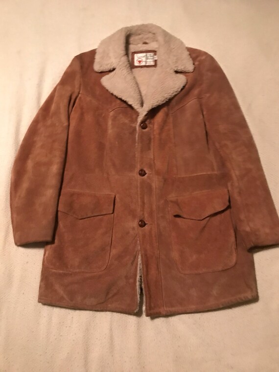 Vintage Sears The Leather Shop Size 44 Tall Leather Insulated Etsy