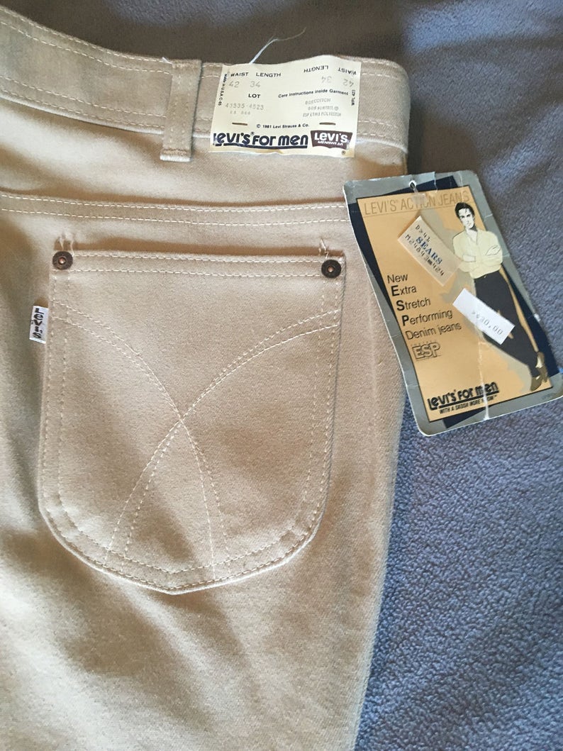Levis for Men Khaki New Old Stock Khaki Trousers Size 42x34 435354523