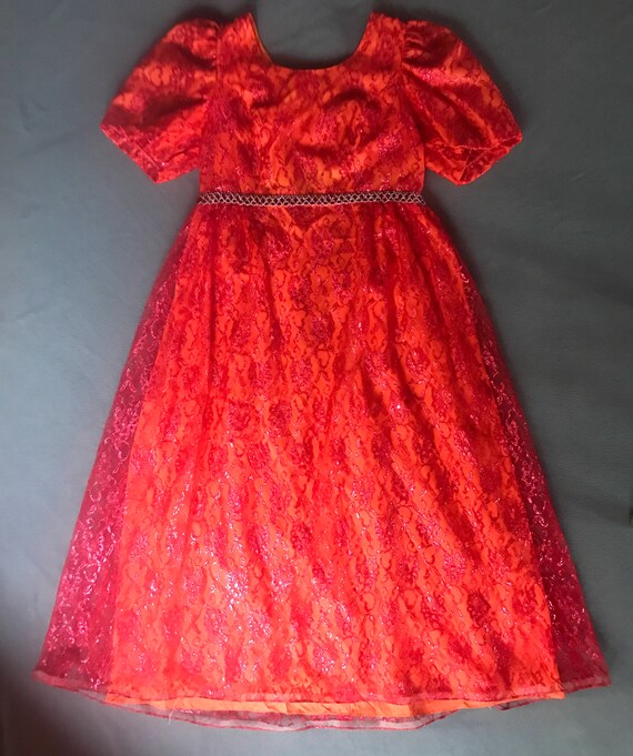 Ann's Vogue Shoppe Custome Made Red Formal Dress … - image 2