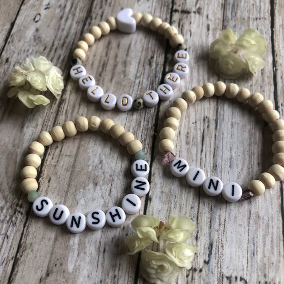 etsy letter bracelet