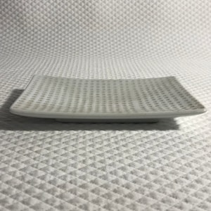 Crate & Barrel white porcelain dish for sushi or soap