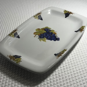 BAI Cordon Blue Grape Harvest rectangular ceramic tray