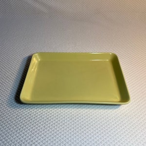 Vintage MCM kilta yellow stoneware serving platter or tray designed by Kaj Franck .