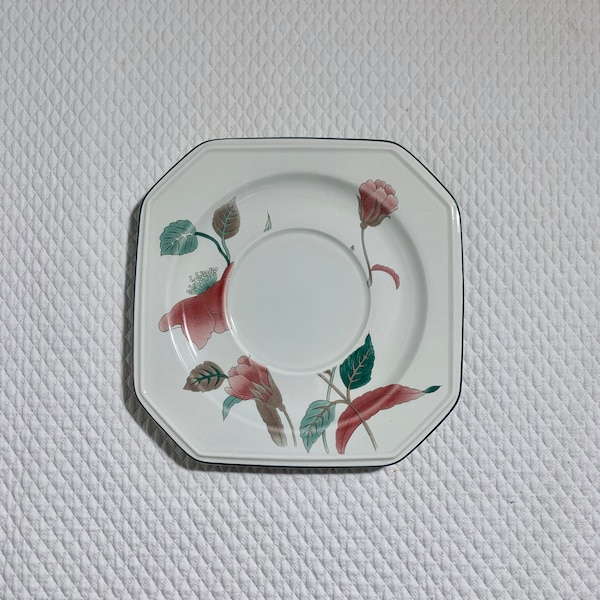 Vintage Mikasa Continental F3003 Silk Flowers porcelain saucer