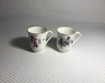 Set of 2 Royal Windsor teacups made of vintage fine bone china England