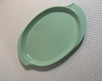 Vintage MCM Boonton Ware 604 Melmac Winged Platter in Mint Green.
