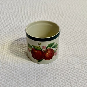 Petite Pencil Holder or catch all by Casuals by China Pearl featuring apples and apple blossoms