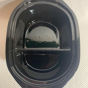 Rival 4.5 Quart Replacement Insert for Crock Pot. Oval Stoneware featuring a built-in divided split design. (Replacement Insert only).