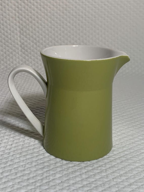 Vintage Mikasa Duplex Creamer: Ben Seibel MCM Avocado Green