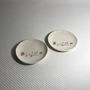 Set of 2 MCM Franciscan Duet Rose 6&quot; dessert plates