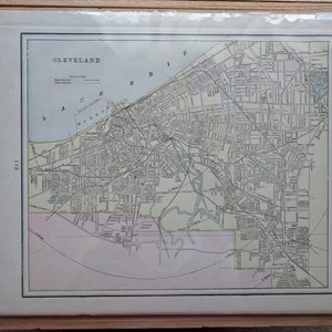 Vintage Cleveland Map--1890s