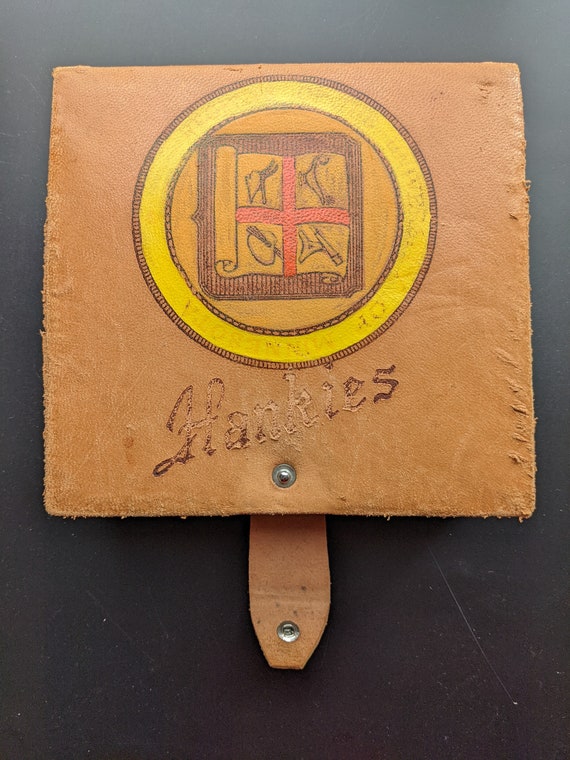 Vintage Leather Hankie Box--University of Minneso… - image 2