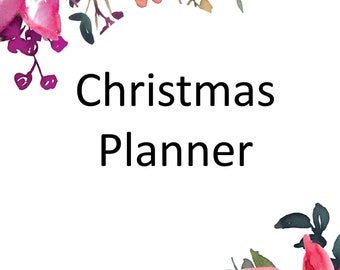 Pointsettia Christmas Planner to help keep you organized this holiday season. 8.5"x11" Christmas Planner