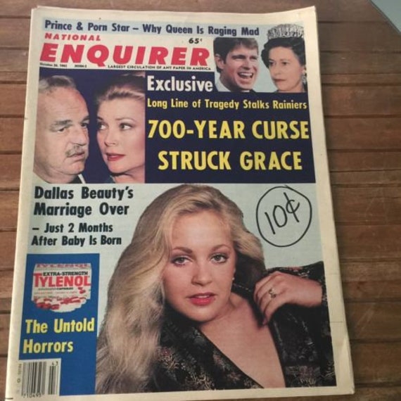 National Enquirer Oct 26 1982 Prince & Porn Star-Why Queen Is Raging Mad  Vintage