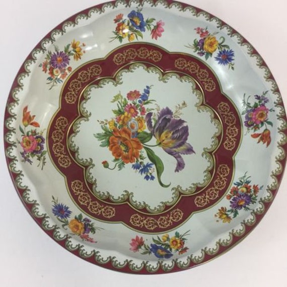 Vintage 1971 Daher Decorated Ware Made In England Tin Bowl Etsy