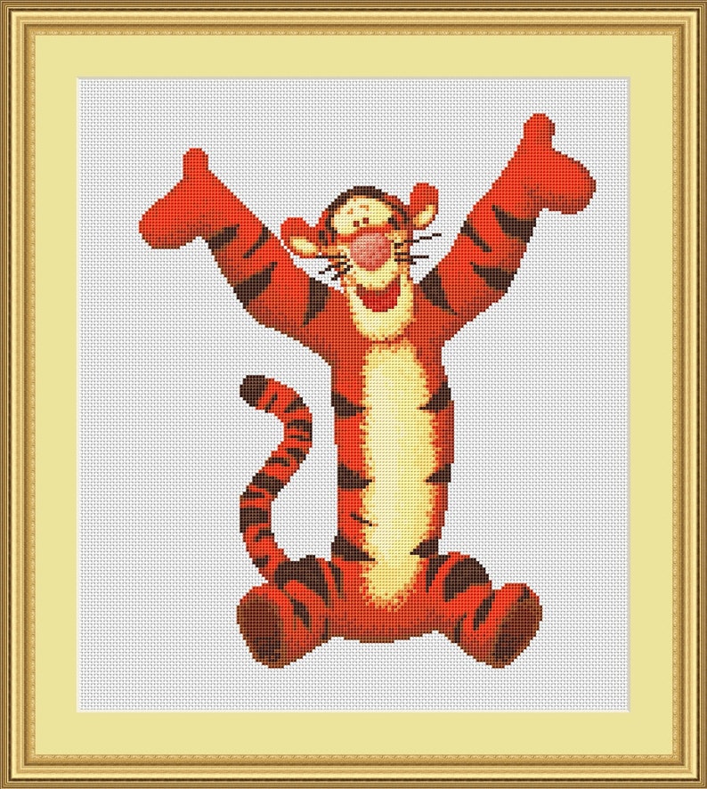 Cross Stitch Pattern Tigger from Disney as best friend gift Etsy
