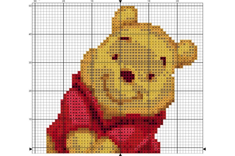 Cross Stitch Pattern Winnie the Pooh from Disney for baby Etsy