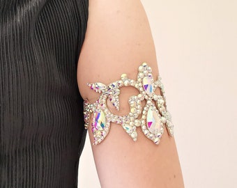 Dance arm bracelet, ballroom jewelry, ballroom jewellery, ballroom dress, ballroom dance bracelet, bellydance jewelry, ballroom arm jewelry