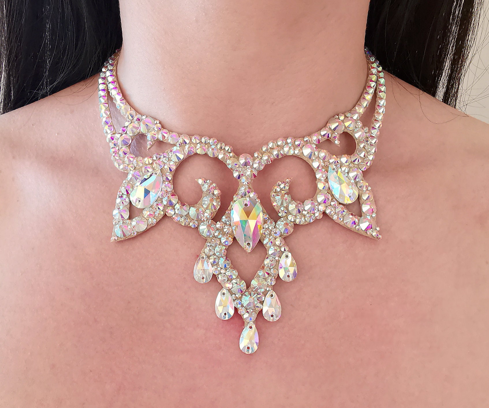 Ballroom Necklace Ballroom Dance Jewelry Ballroom Dress Etsy