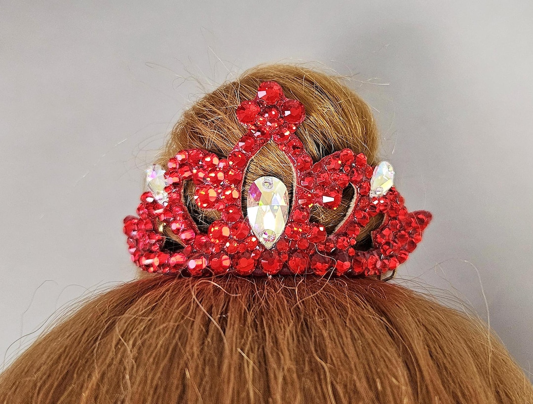 Rhythmic Gymnastic Hair, Red Gymnastics Crown, Figure Skating Dress ...