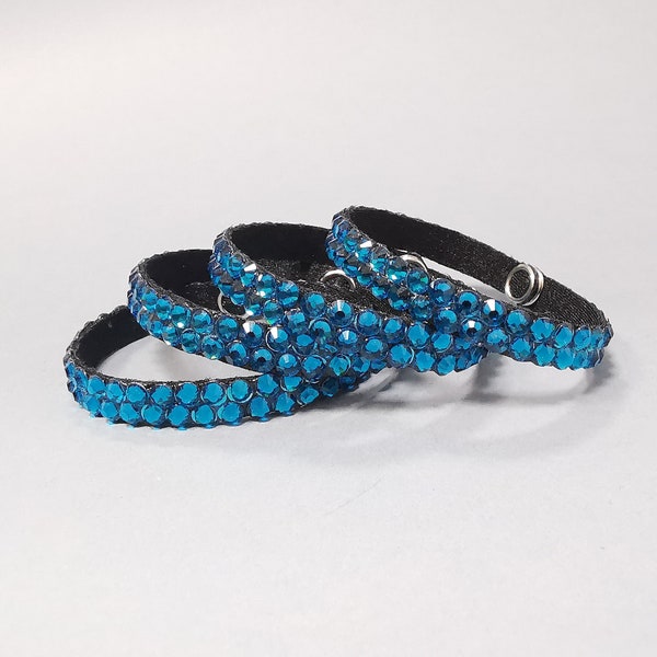 Ballroom bracelet blue zircon, blue ballroom jewelry, blue latin dress, sapphire ballroom bangle, blue bellydance bracelet, ballroom arm