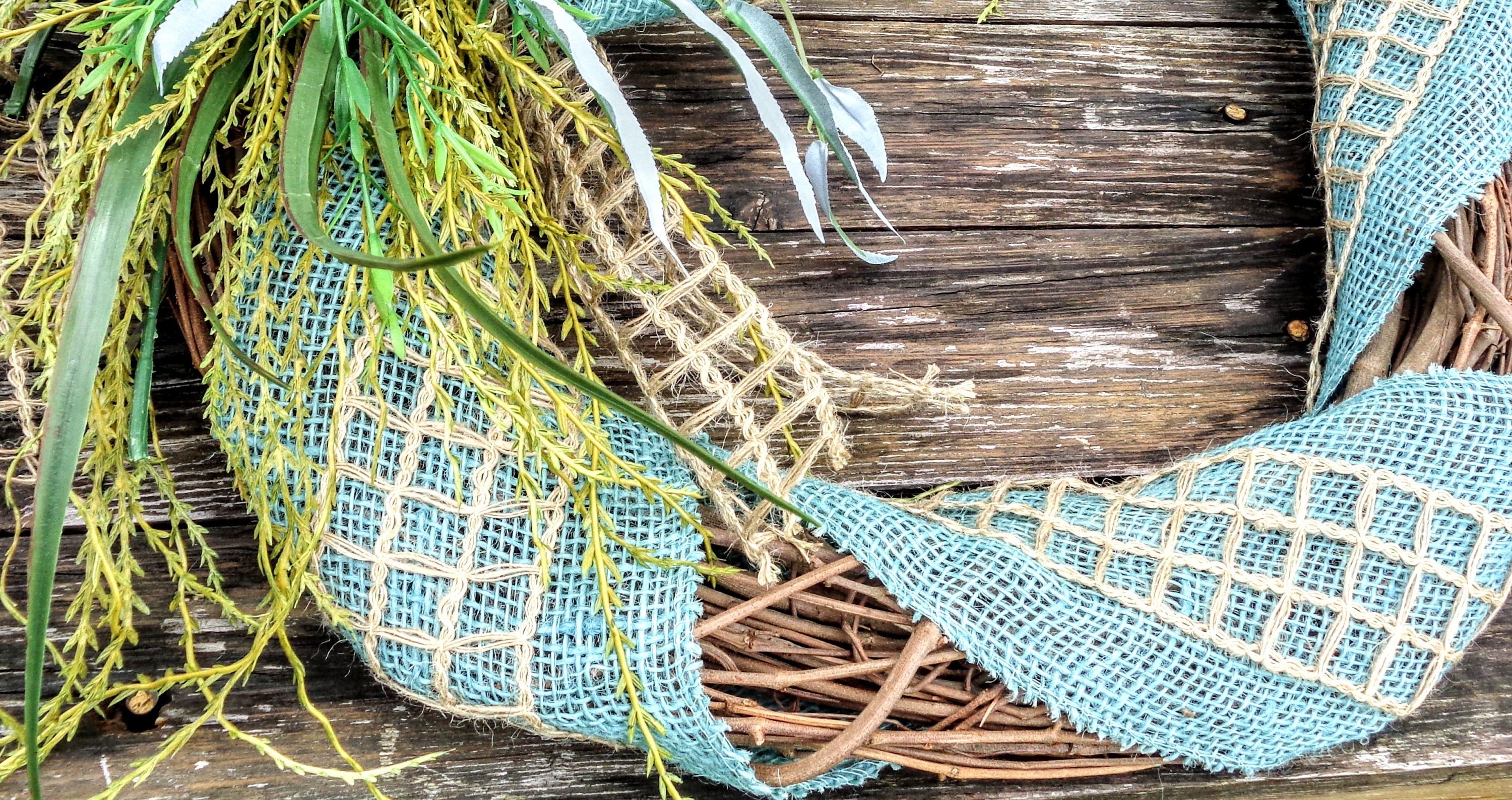 BEACH GRASS Wreath Beach Wreath Sea Grass Wreath Turquoise Etsy