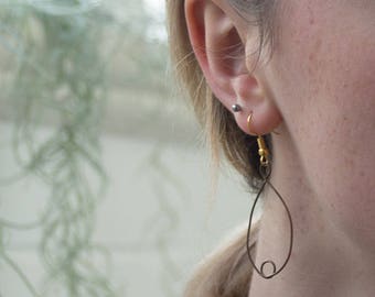 Boob Wire Earrings Handmade Feminist Gold/Bronze