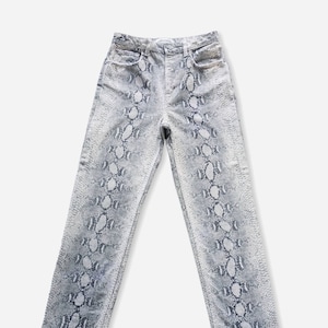 ZARA Femme Denim imitation peau de serpent