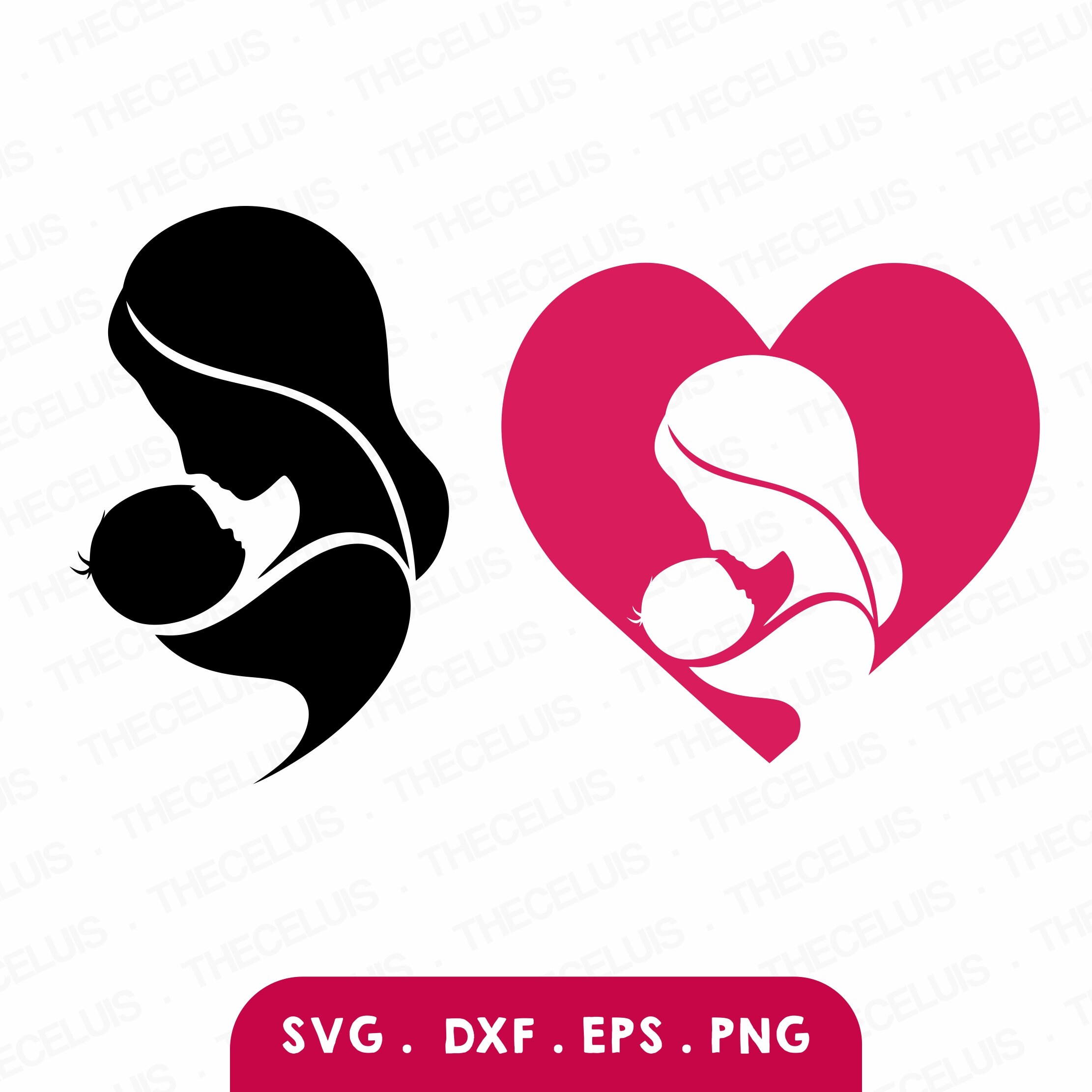 MOTHER and BABY Svg, Eps, Dxf, Png File Vinyl Cutting File, Newborn ...