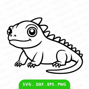 Fichier SVG Iguane : Clipart reptile pour Cricut & Silhouette et créations DIY