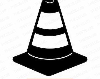 Verkeerskegel SVG PNG DXF Vector Clipart voor Cricut Silhouette (directe download)