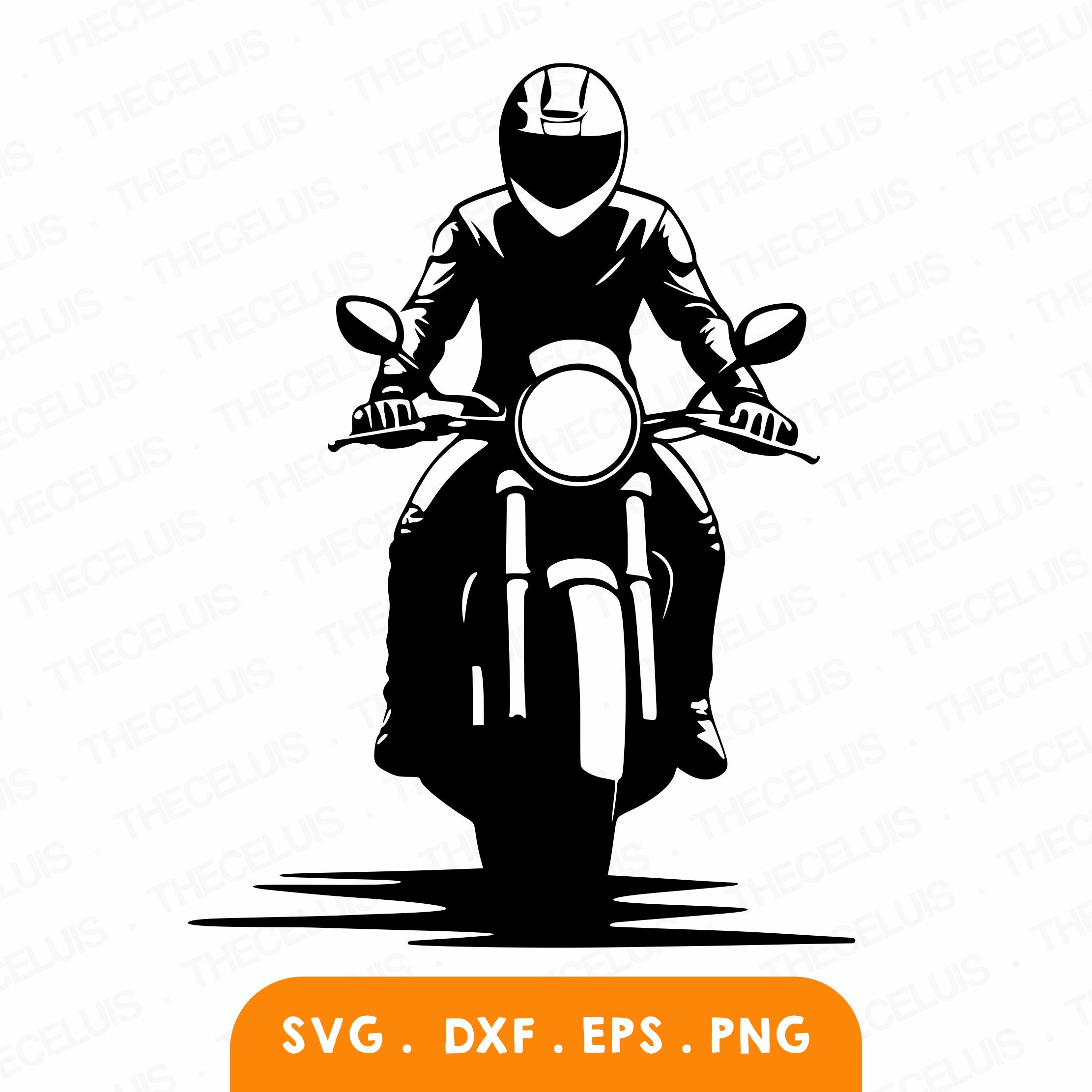 Motorcycle Riding Svg Motorcycle Rider SVG DXF PNG: Motorcycle Clipart for Cutting, Engraving ...