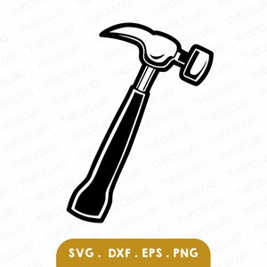 Hammer SVG File: Hand Tool Clipart for Cricut, Silhouette (Digital Download)