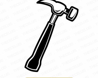 Hammer SVG File: Hand Tool Clipart for Cricut, Silhouette (Digital Download)