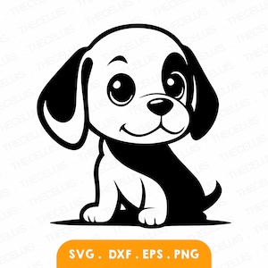 Puppy SVG File: Dog Clipart for Cricut, Silhouette (Digital Download)