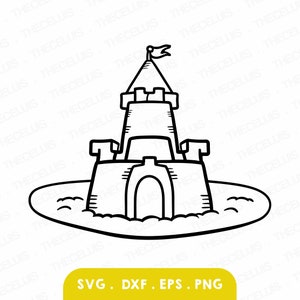 SANDCASTLE Svg Clipart - Beach Digital File for Cricut, Silhouette, and DIY Crafts