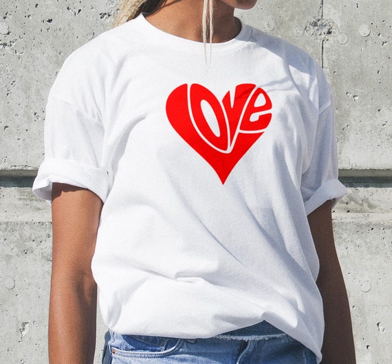 LOVE Typography Heart Shape Vinyl Cutting File SVG Files | Etsy