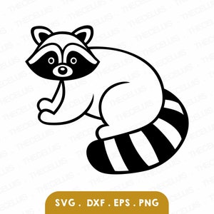 RACCOON SVG Clipart - Animal Digital File for Cricut, Silhouette and DIY Crafts