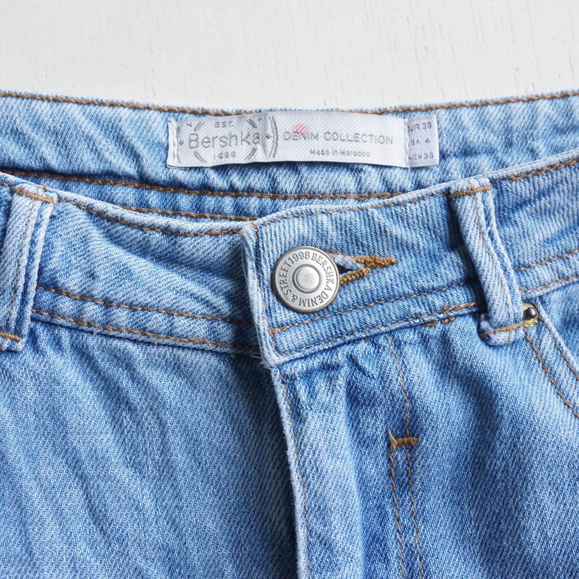 BERSHKA High Waist Ripped Soft Jeans Etsy