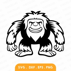 Yeti SVG-Datei: Bigfoot Clipart für Cricut & Silhouette (digitaler Download)