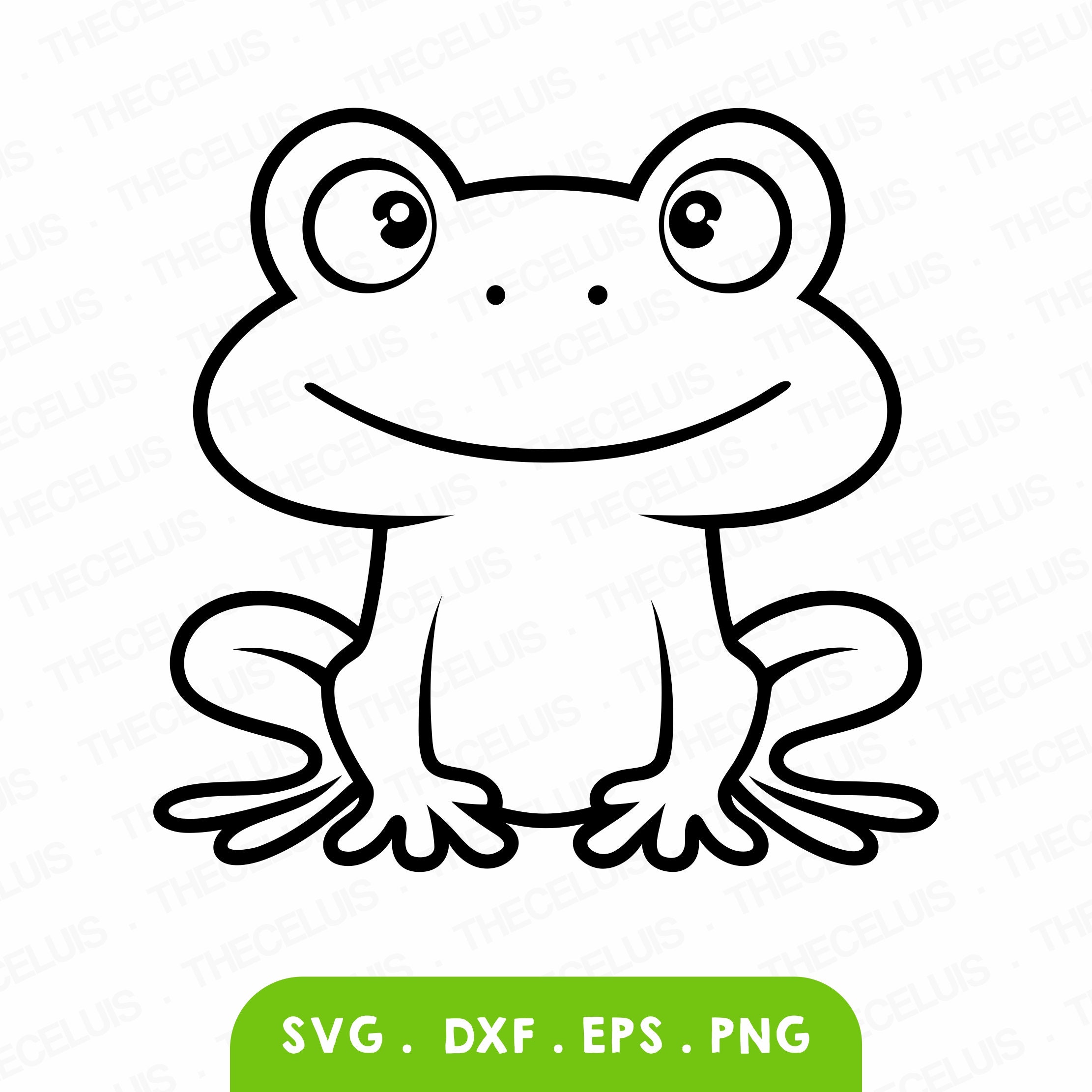 Frog SVG File: Vinyl Cutting, Engraving, Clipart (Digital Download)