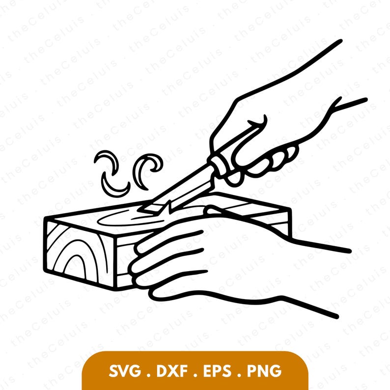 Dxf Chisel Wood Carving SVG DXF PNG File for Cricut Silhouette - Cutting ...