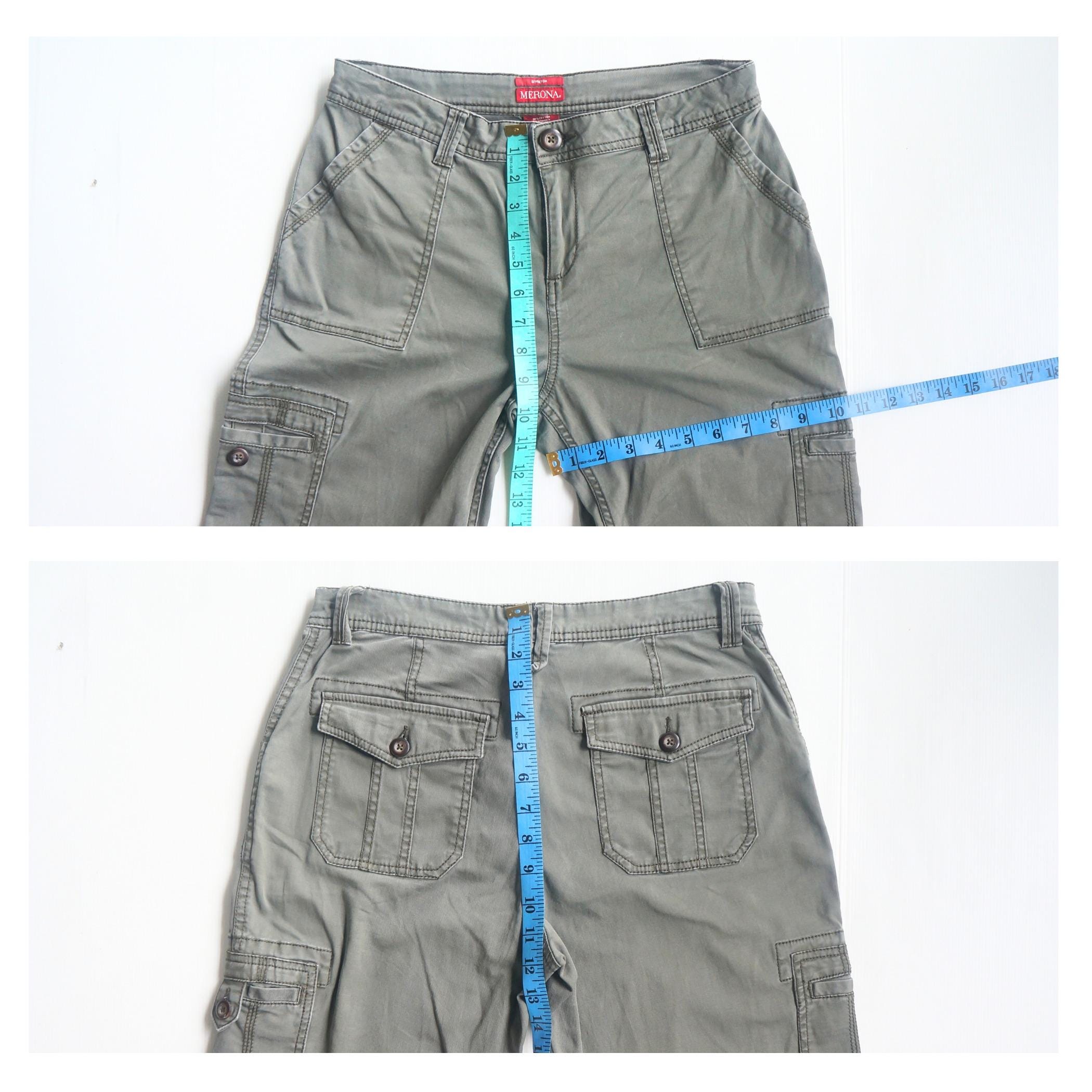 MERONA Pantalones cargo elasticos acampanados Etsy Mexico
