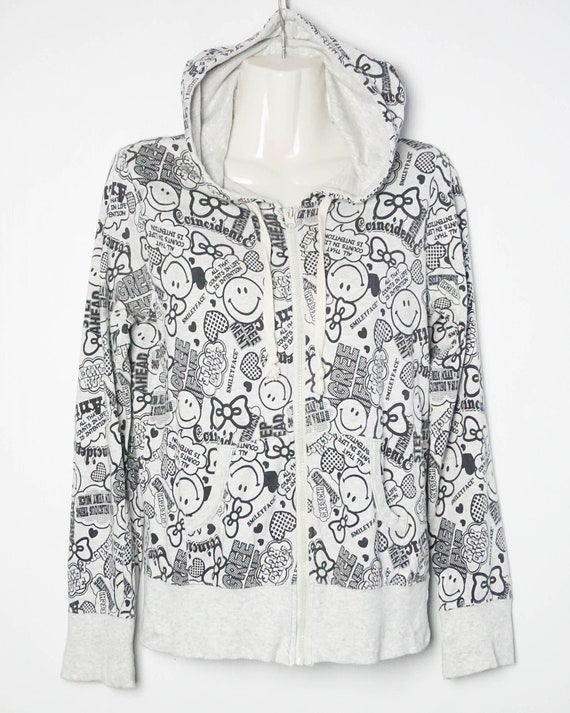 Japanese Brand COLZA Smiley Face Hoodie - Etsy