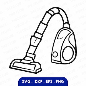 Vacuum Cleaner SVG Clipart: Household Item Digital File for Cricut, Silhouette, DIY Craft