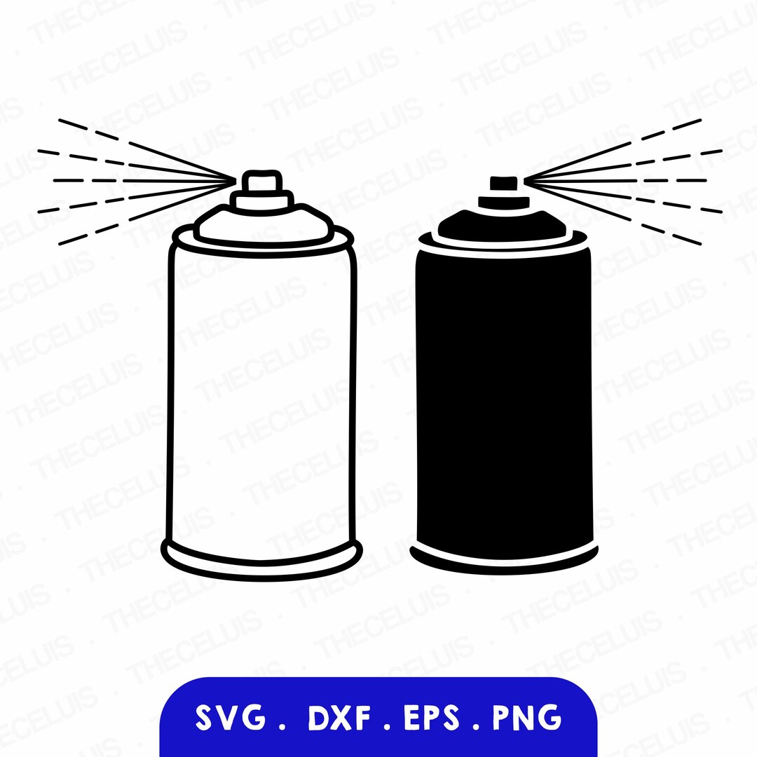 Spray Can SVG DXF PNG File for Cricut Silhouette - Cutting, Laser ...