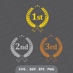 First, Second, Third Place Wreath Svg, Dxf, Eps, Png File - Vinyl ...