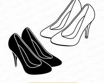 High Heels SVG DXF PNG File for Cricut Silhouette - Cutting, Engraving: Fashion Clipart